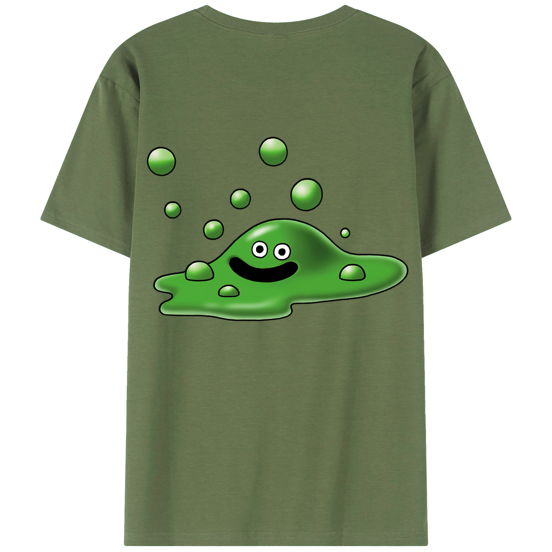 （画像用） ドラゴンクエスト Doragon Kuesuto Dragon Quest 綿100％ メンズ半袖Tシャツ（バックプリント） 通気性